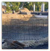 Fundament komina, zbrojenie