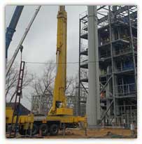 Montaż komina o wysokości 60 metrów