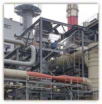 Zmontowane kanały spalin