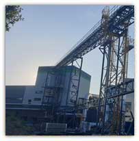 Zmontowana konstrukcja przenośnika biomasy