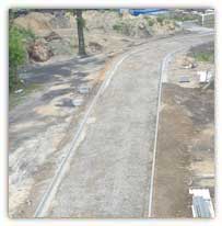 Droga przygotowana do wylania