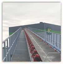 Główny przenośnik paliwa. Widok do góry.