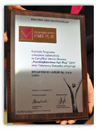 Certyfikat Przedsiębiorstwo Fair Play 2017 dla Megatem EC-Lublin