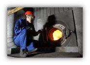 Podgląd procesu spalania w kotle EKM-50 nr 2