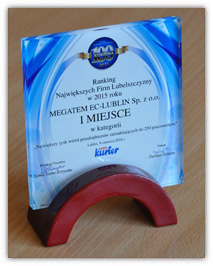 Nagroda Setki Kuriera 2016 dla Megatem EC-Lublin