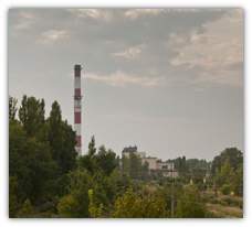 Komin elektrociepłowni Megatem EC-Lublin