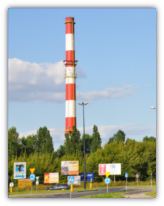 Komin elektrociepłowni Megatem EC-Lublin